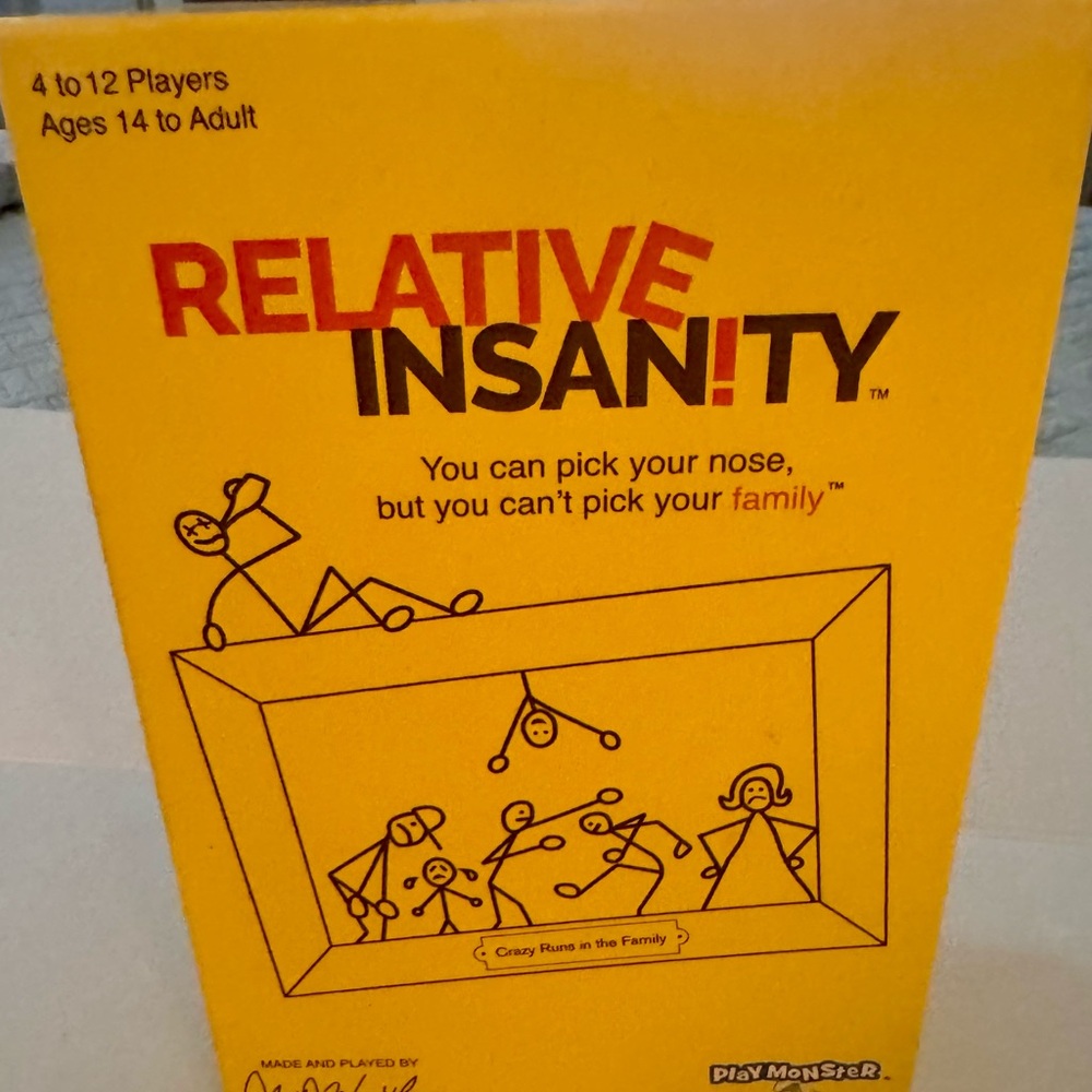 Relative Insanity Game - Yellow